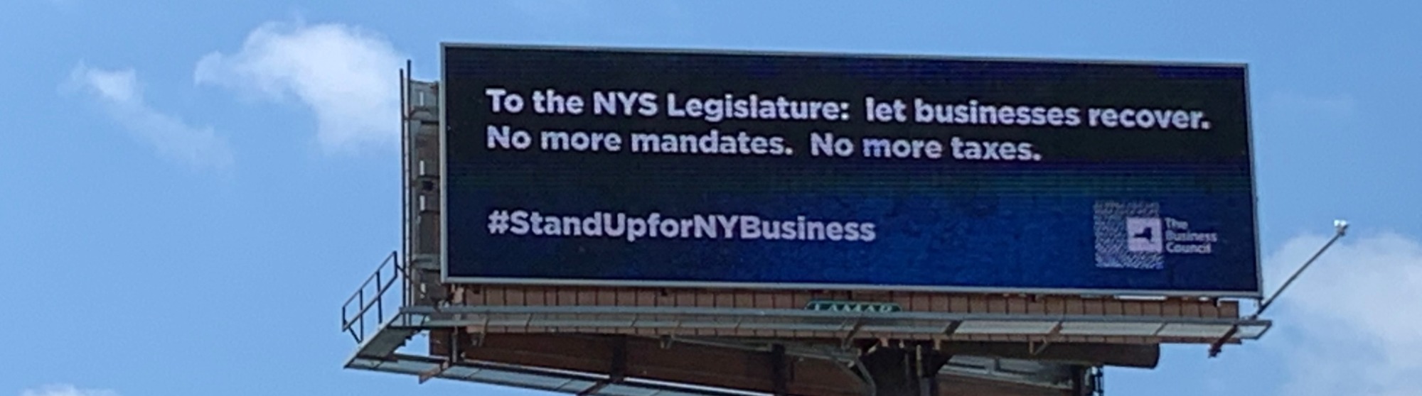 Stand Up for NY Business billboard