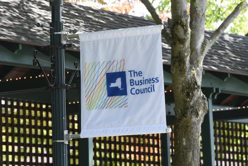 The Business Council Banner on the flag post at the Sagamore