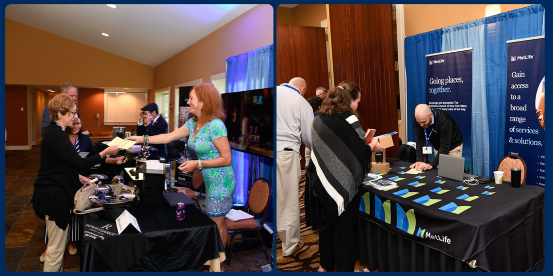 Exhibitors interacting with the annual meeting attendees- The Renaissance Albany and Metlife